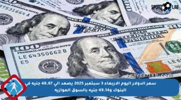 سعر الدولار اليوم الأربعاء 3 سبتمبر 2025 يصعد إلى 48.67 جنيه في البنوك و49.14 جنيه بالسوق الموازية